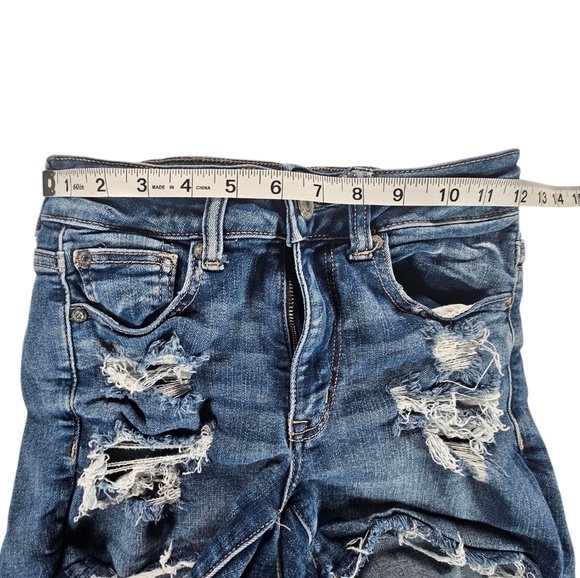 American Eagle Outfutters Hi-Rise Shortie Denim Shorts Size 2 - Picture 5 of 5